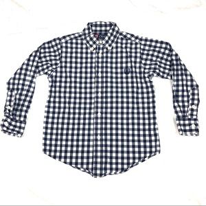 Chaps Blue Plaid Oxford Shirt size 5